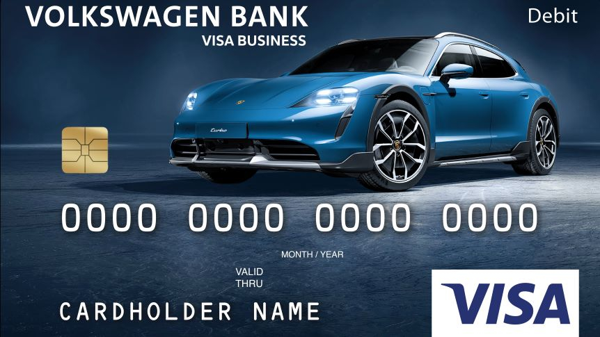 Porsche Taycan na karcie Volkswagen Bank