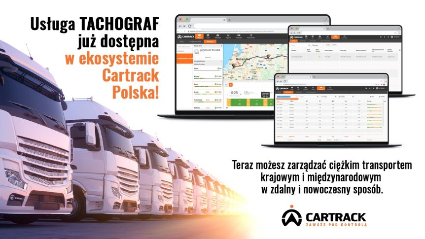Cartrack Polska: usługa Tachograf pomaga zarządzać ciężkim transportem
